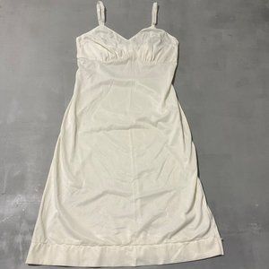 Vintage Figurfit slip dress ivory 36 Tall silky nylon‎ 60s